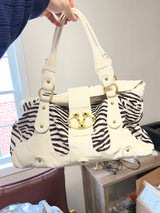 Valentino with pony handbag black & white pony