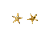 Gold Starfish and Pearl Clip On Earrings