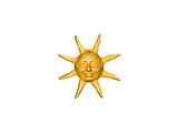 Gold Matte Sun Smiling Pin