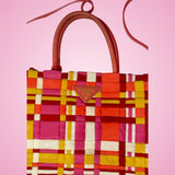 Prada Woven Tessuto Colorful Tote (comes with duster)