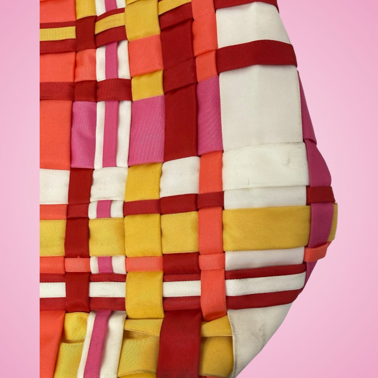 Prada Woven Tessuto Colorful Tote (comes with duster)