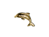Gold Dolphin Pin with Faux Pearl