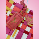 Prada Woven Tessuto Colorful Tote (comes with duster)