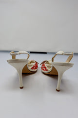 Oscar De La Renta Embroidered Stiletto Heels - 38 EU