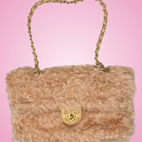 Chanel Light Pink Fuzzy Flap Shoulder Bag