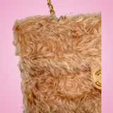 Chanel Light Pink Fuzzy Flap Shoulder Bag