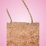 Chanel Light Pink Fuzzy Flap Shoulder Bag