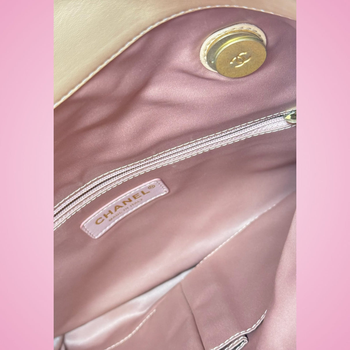 Chanel Light Pink Fuzzy Flap Shoulder Bag