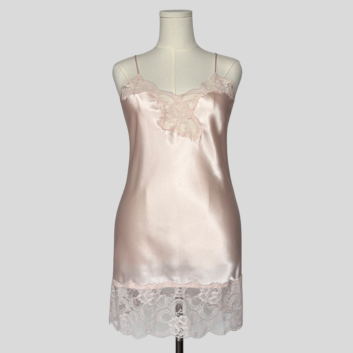 Lace trim slip dress