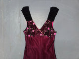Black and Pink Mesh Floral Babydoll Dress