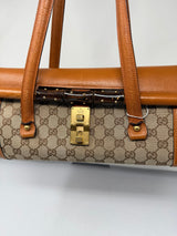 Gucci Bamboo Top Handle Shoulder Bag Light Brown