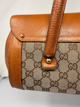 Gucci Bamboo Top Handle Shoulder Bag Light Brown