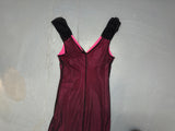 Black and Pink Mesh Floral Babydoll Dress