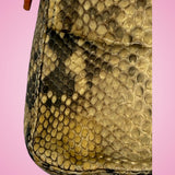 Fendi Selleria Orange Python Baguette