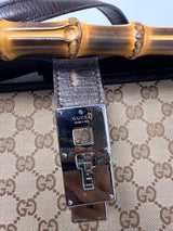 Gucci Bamboo Top Handle Shoulder Bag Light Brown