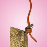 Fendi Selleria Orange Python Baguette
