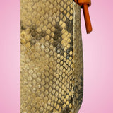 Fendi Selleria Orange Python Baguette