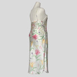 Floral lace trim gown