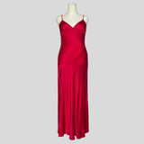 Backless silk gown