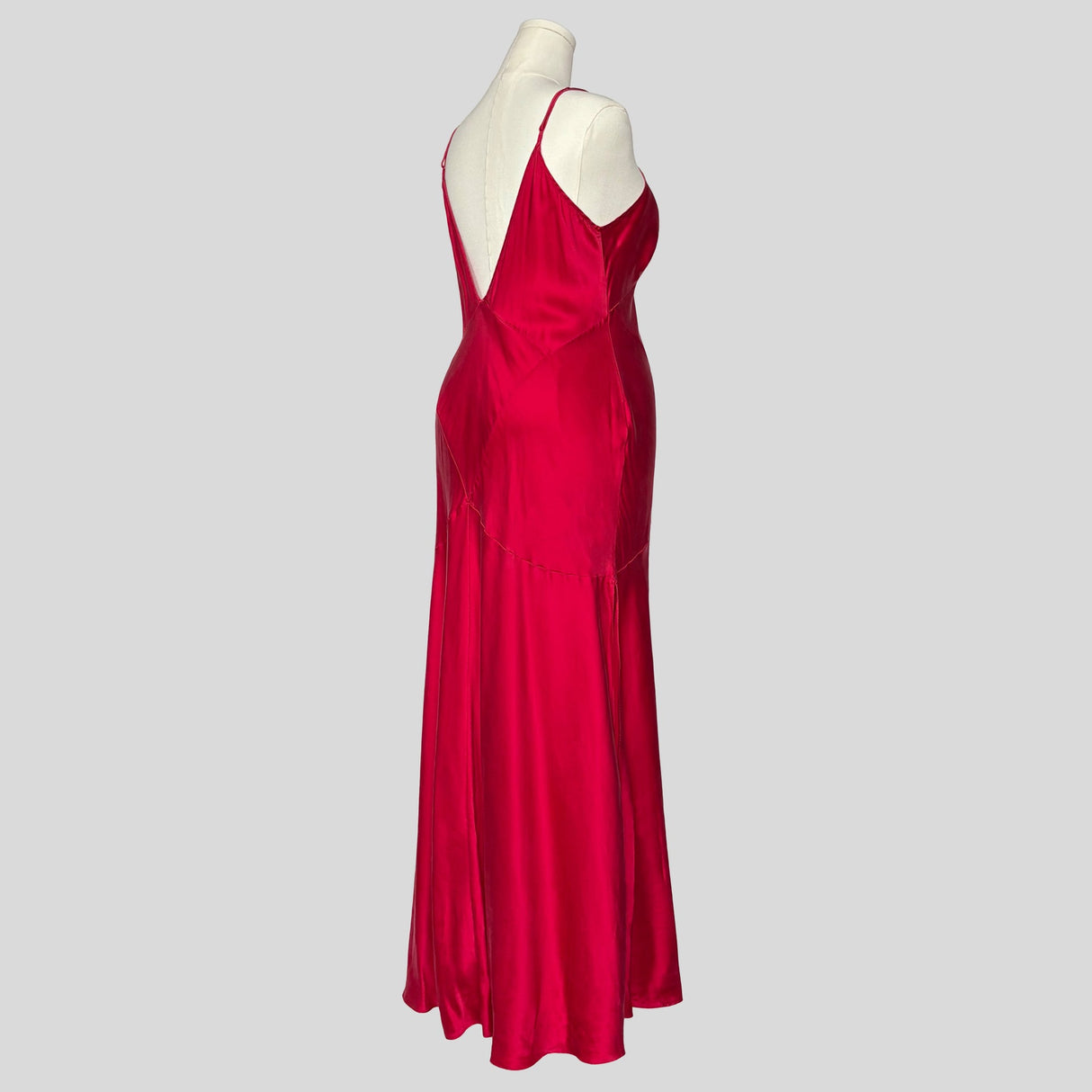 Backless silk gown