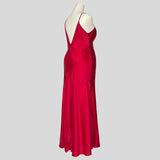Backless silk gown