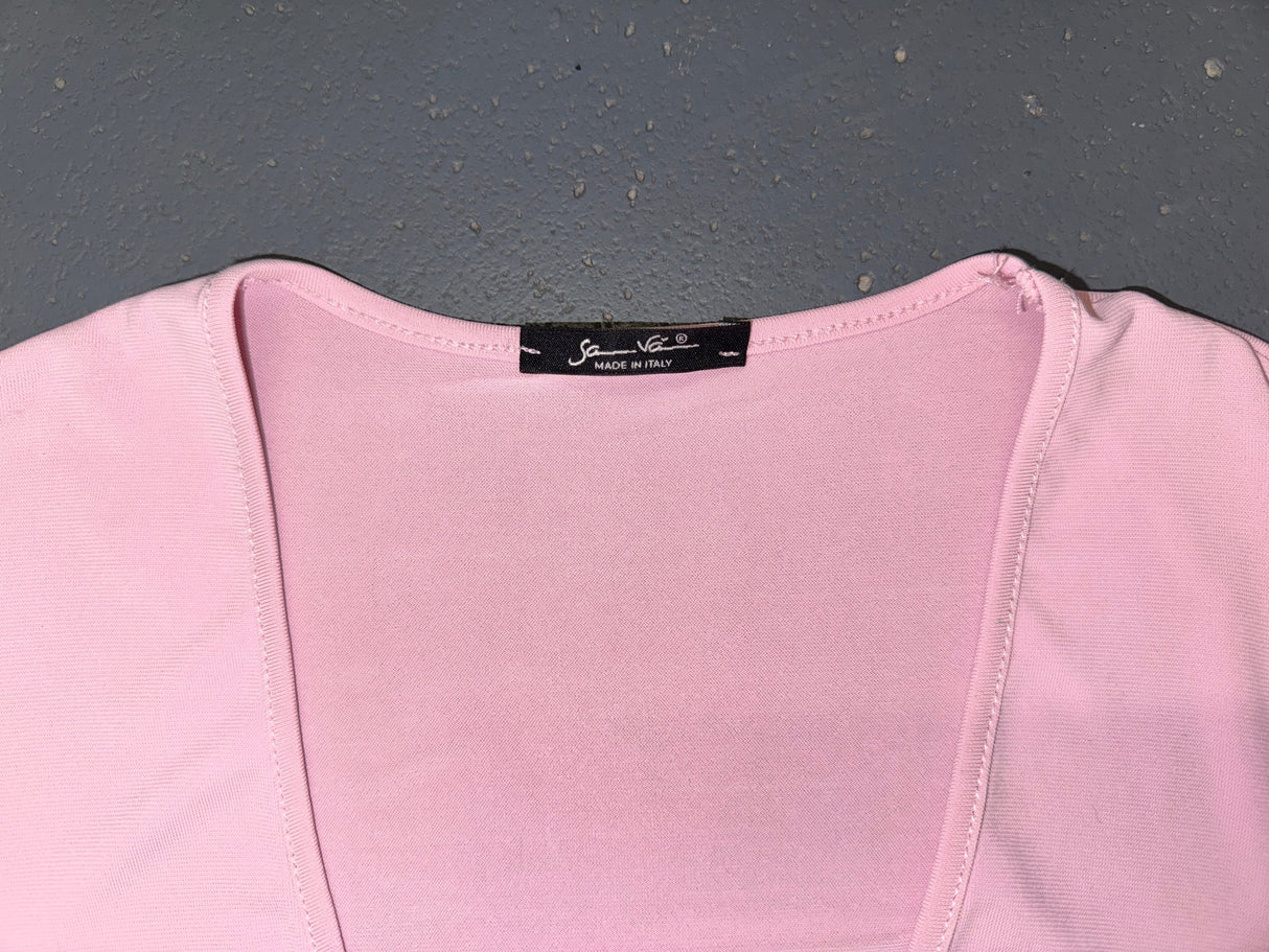 Light Pink O-Ring Long Sleeve Mini Dress