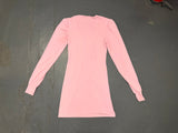 Light Pink O-Ring Long Sleeve Mini Dress