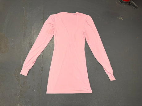 Light Pink O-Ring Long Sleeve Mini Dress