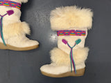 Off-White Fur Tall Winter Snow Boots US 6