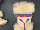 Off-White Fur Tall Winter Snow Boots US 6
