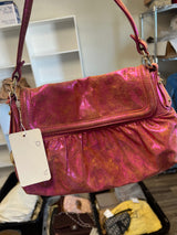Fendi pink metallic chef flap