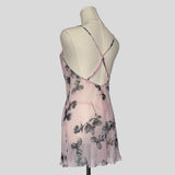 Floral sheer slip with matching panties
