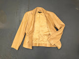 ISABELLA DEMARCO Light Brown Leather Blazer