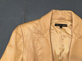 ISABELLA DEMARCO Light Brown Leather Blazer