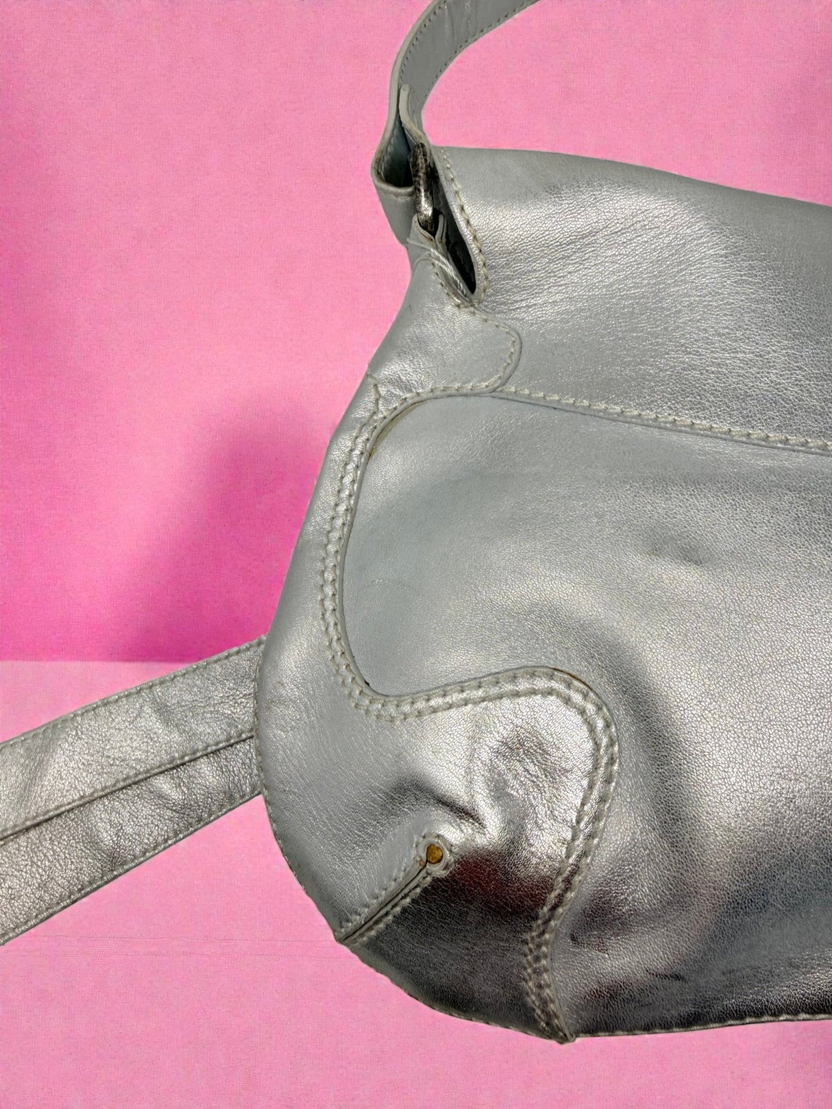 Roberto Cavalli Silver Shoulder Bag