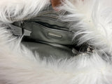 Prada White Fur Clutch Bag