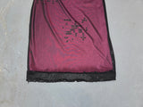 Purple Mesh Mini Shift Dress