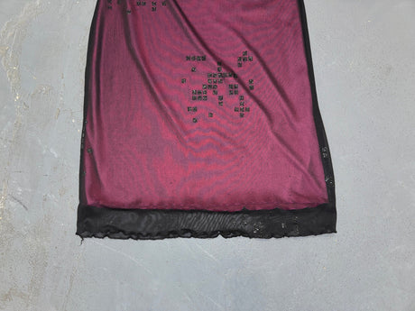 Purple Mesh Mini Shift Dress