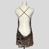 Tropical sheer backless burnout dress