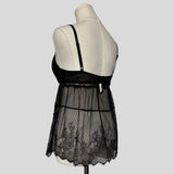 Lace embellished underwire babydoll top