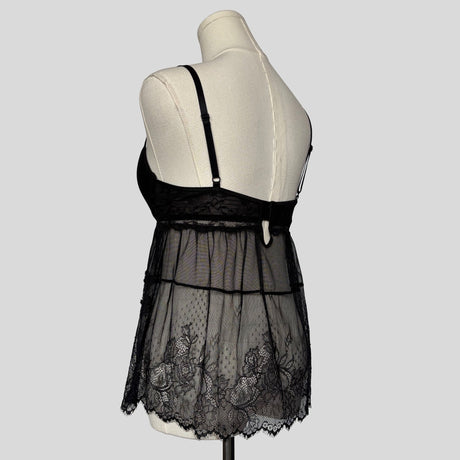Lace embellished underwire babydoll top
