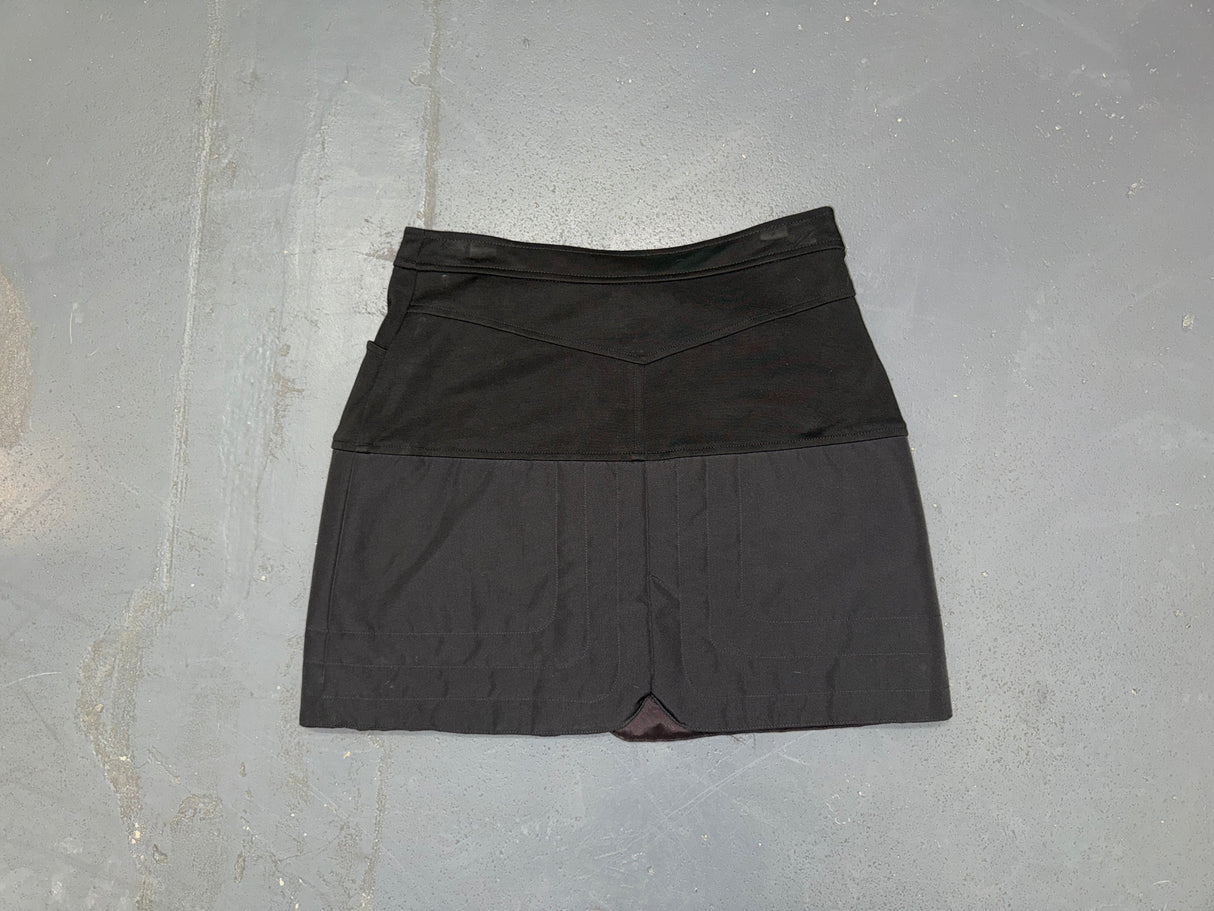 ANNA SUI Black Quilted Mini Skirt