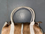 Springbok Fur and Grey Leather Shoulder Bag