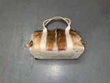 Springbok Fur and Grey Leather Shoulder Bag