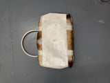 Springbok Fur and Grey Leather Shoulder Bag