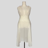 Sheer drape bridal gown
