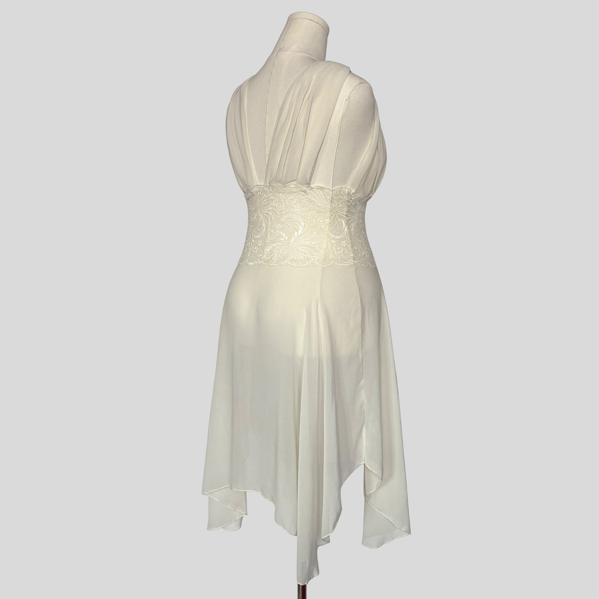 Sheer drape bridal gown
