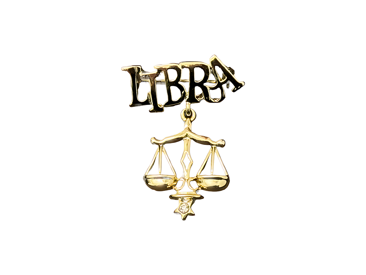 Gold Horoscope 'LIBRA' Pin