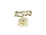 Gold Horoscope 'CANCER' Pin