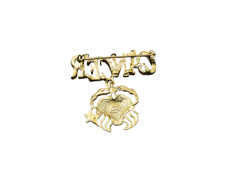 Gold Horoscope 'CANCER' Pin
